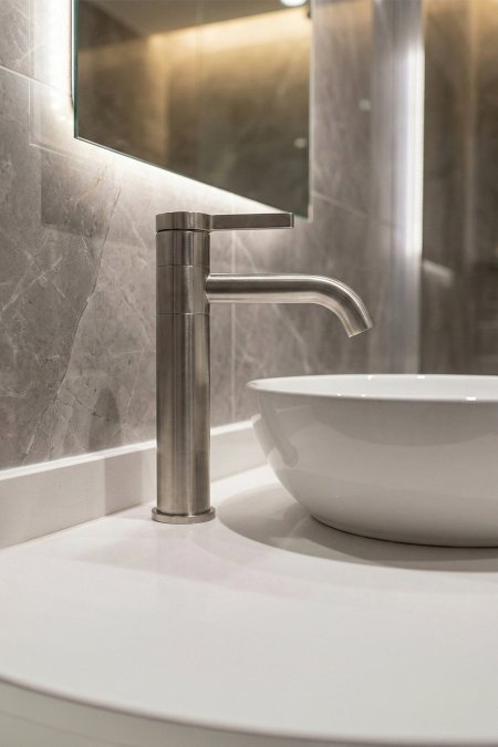 حنفية مغسلة ستانلس ستيل مطفي